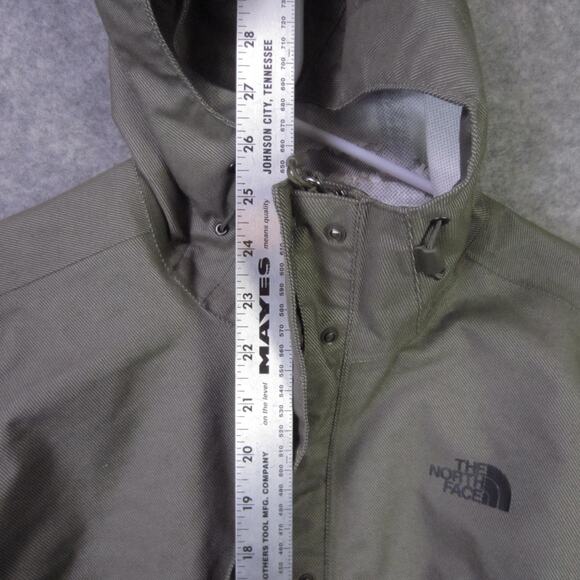 The North Face Jacket Womens Small Green Hooded Rain Shell Waterproof Coat - Picture 4 of 8